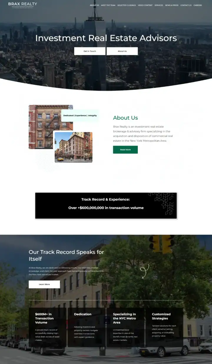 Brax Realty website