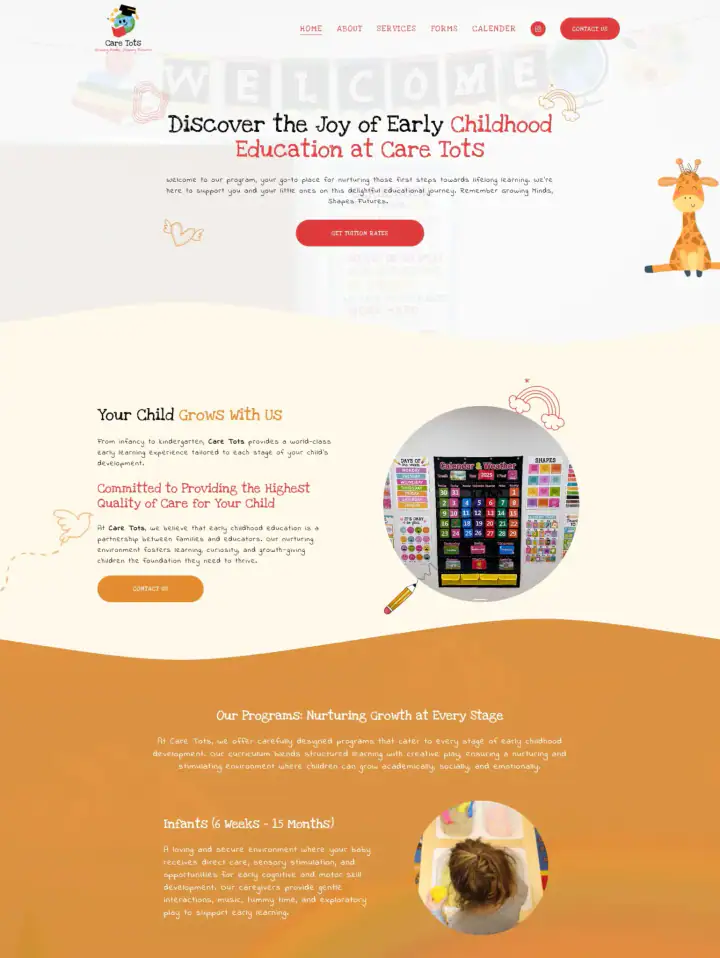 Care Cots website