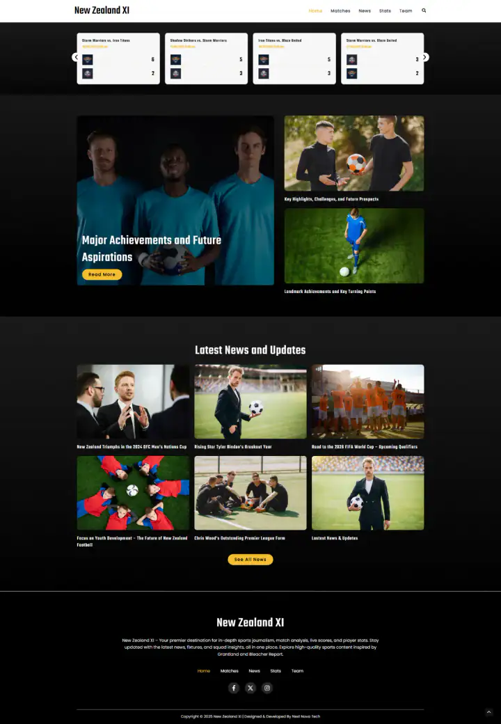 New Zealand Xi website