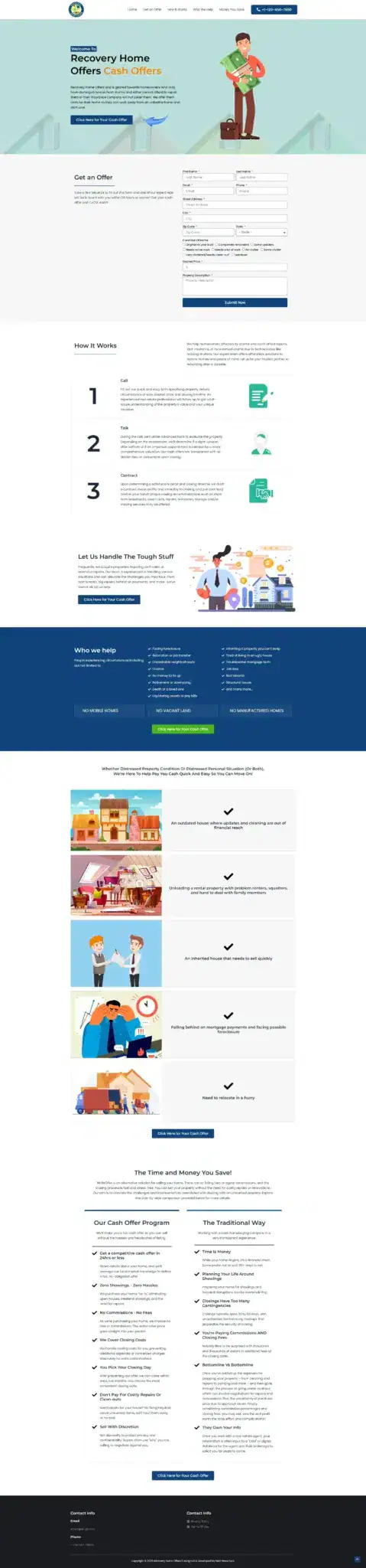 Recovery Home Offers website homepage