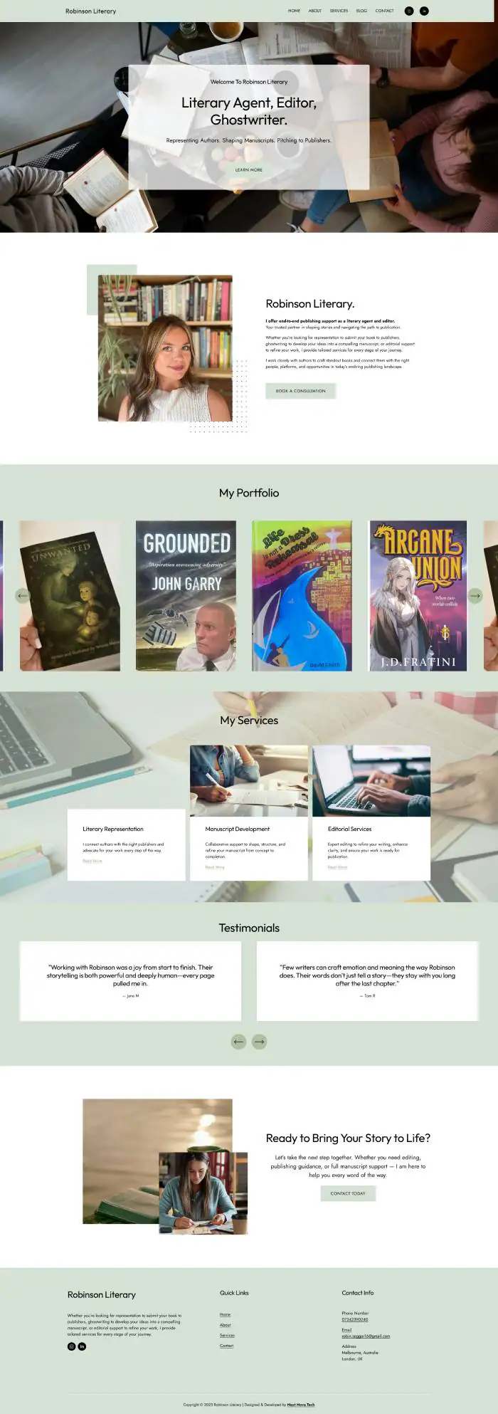 Robinson website