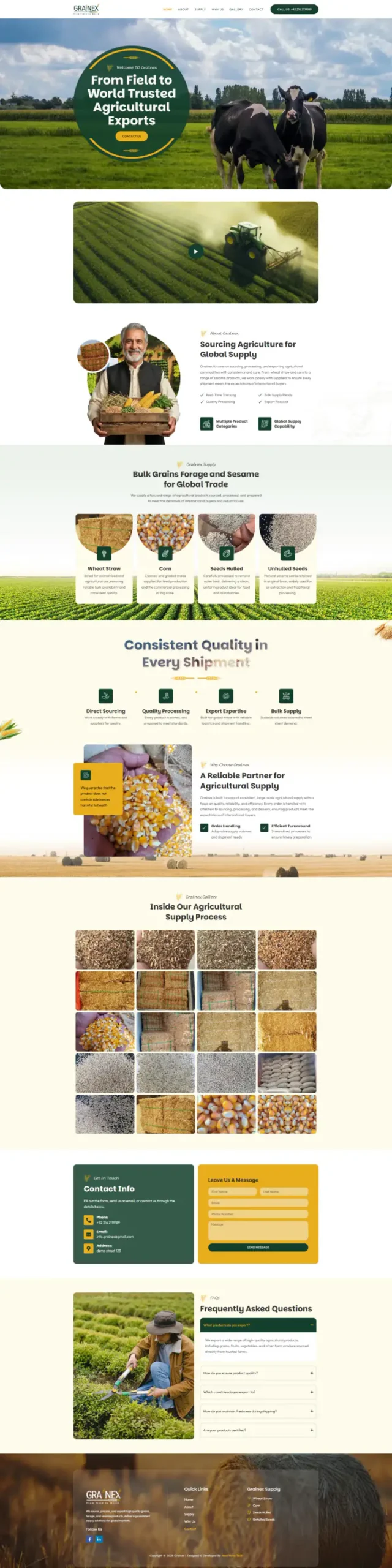 Grainex website homepage